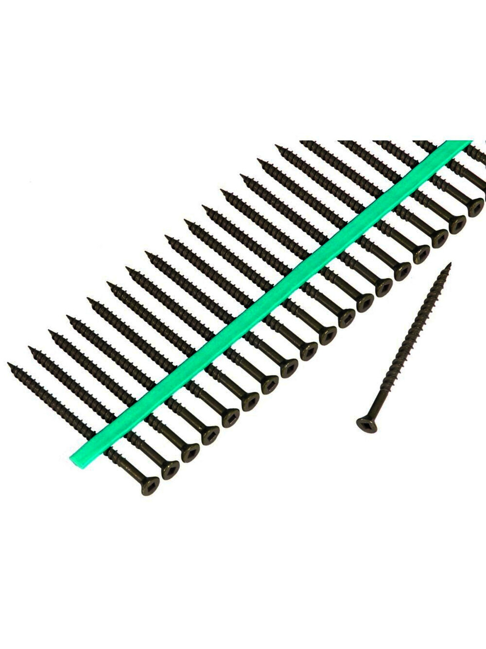 8x3 Flat Socket Green Deck Screws